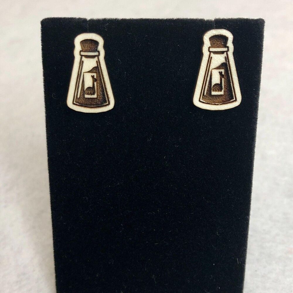 Emperor's New Groove Llama Potion Wood Stud Earrings